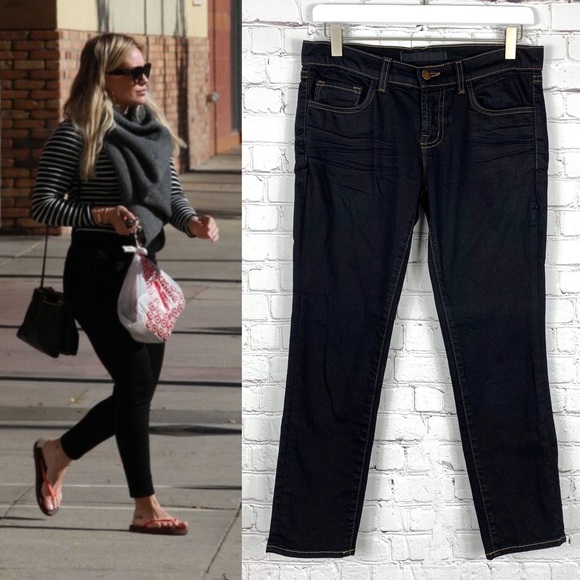 j brand black cropped jeans